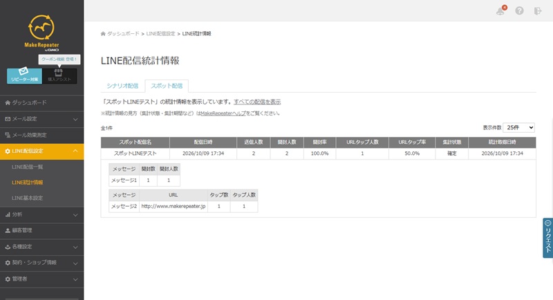 統計情報詳細